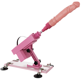 Sex Machine with 8" Dildo Attachment.