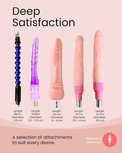 Sex Machine with 5 Dildo Attachments