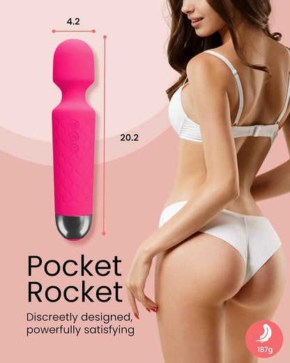 Immerse Creations Rechargeable Wand Vibrator |Pink