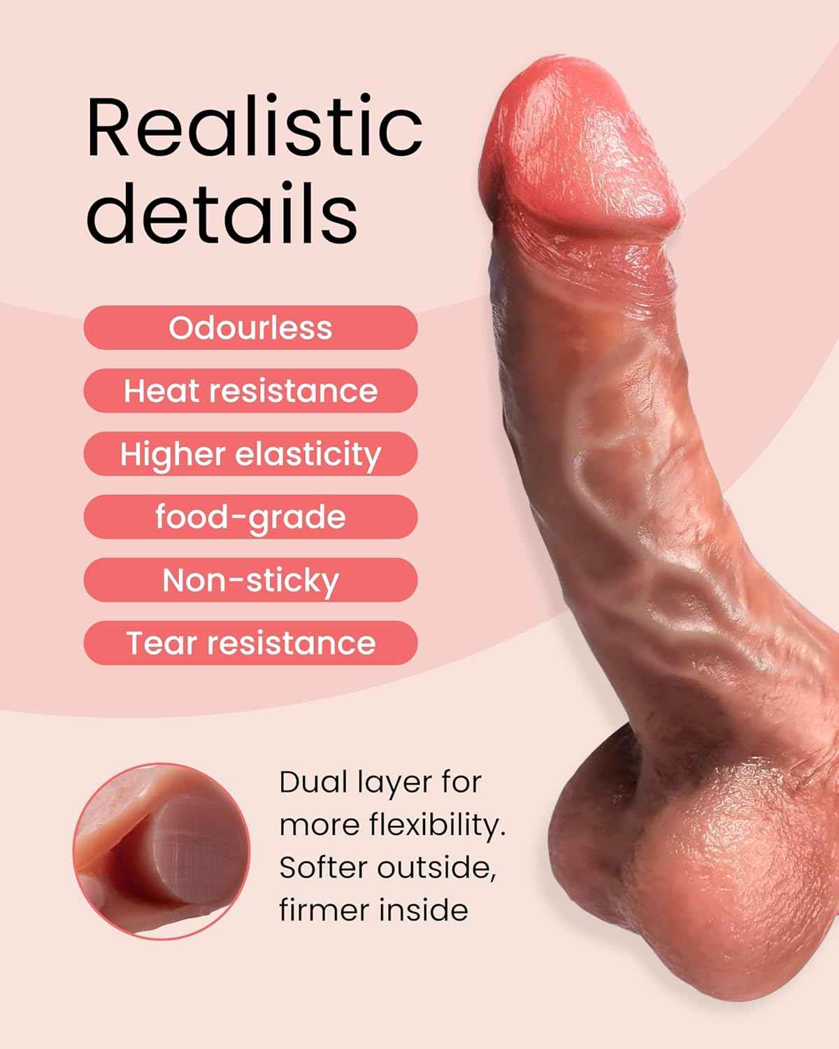 Immerse Creations 8.6" Thrusting Realistic Dildo