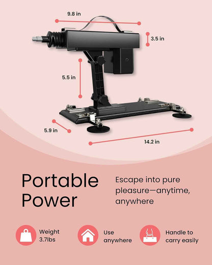 Sex Machine with 8" Dildo Attachment