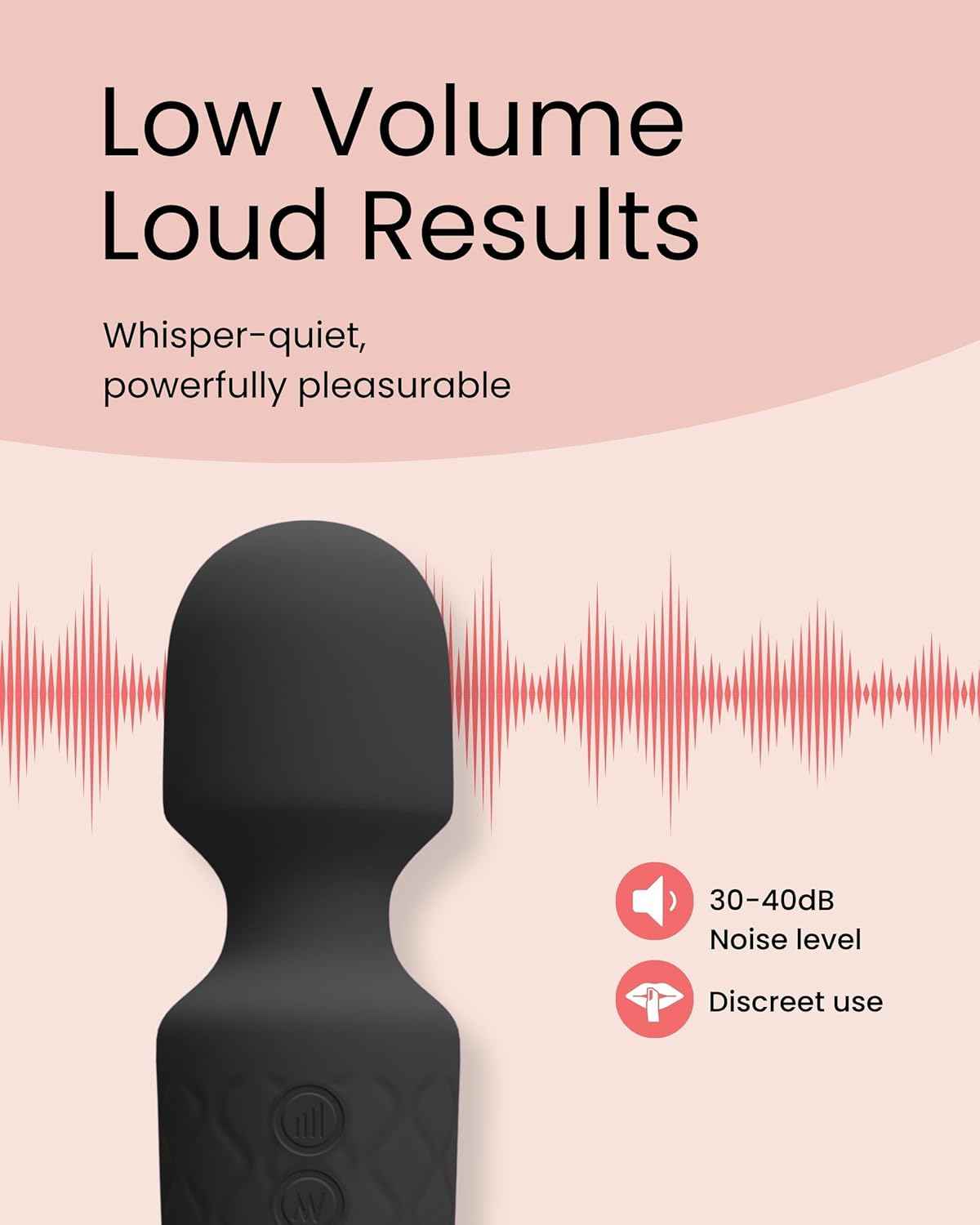 Immerse Creations Rechargeable Wand Vibrator |Black