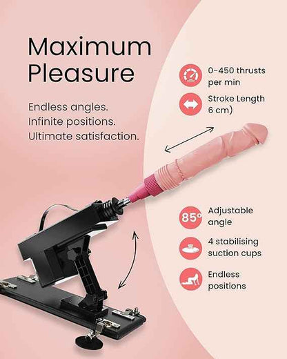 Sex Machine with 8" Dildo Attachment