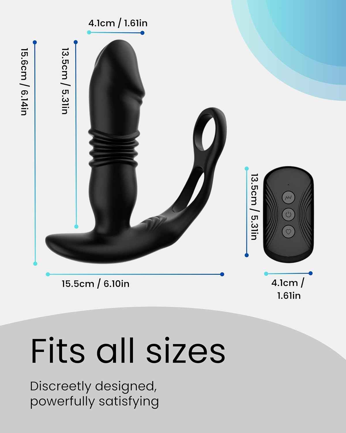Prostate Massager Anal Toys with Penis Ring