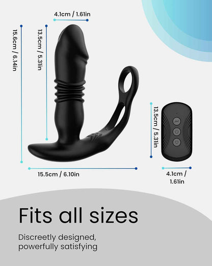 Prostate Massager Anal Toys with Penis Ring