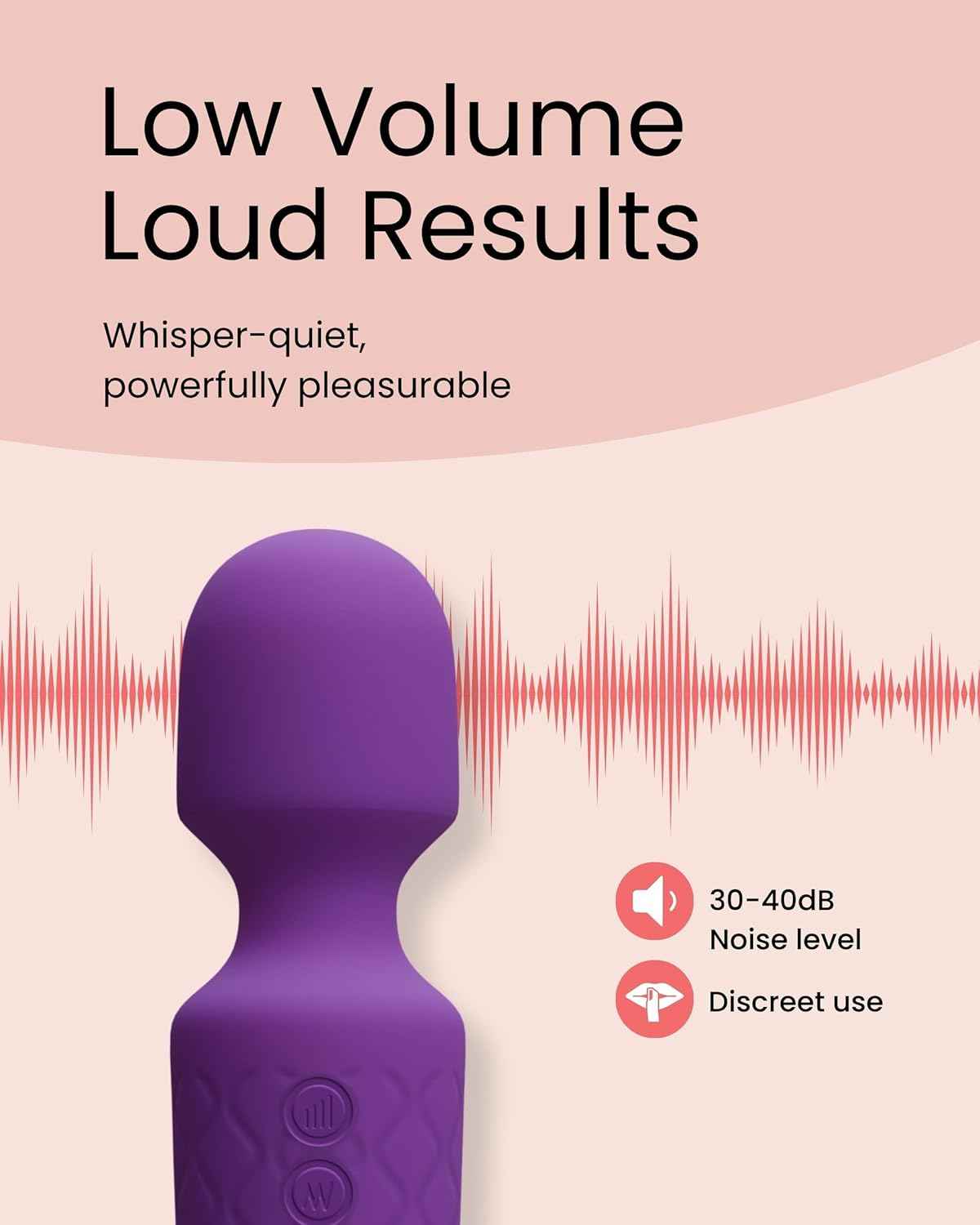 Immerse Creations Rechargeable Wand Vibrator |Purple