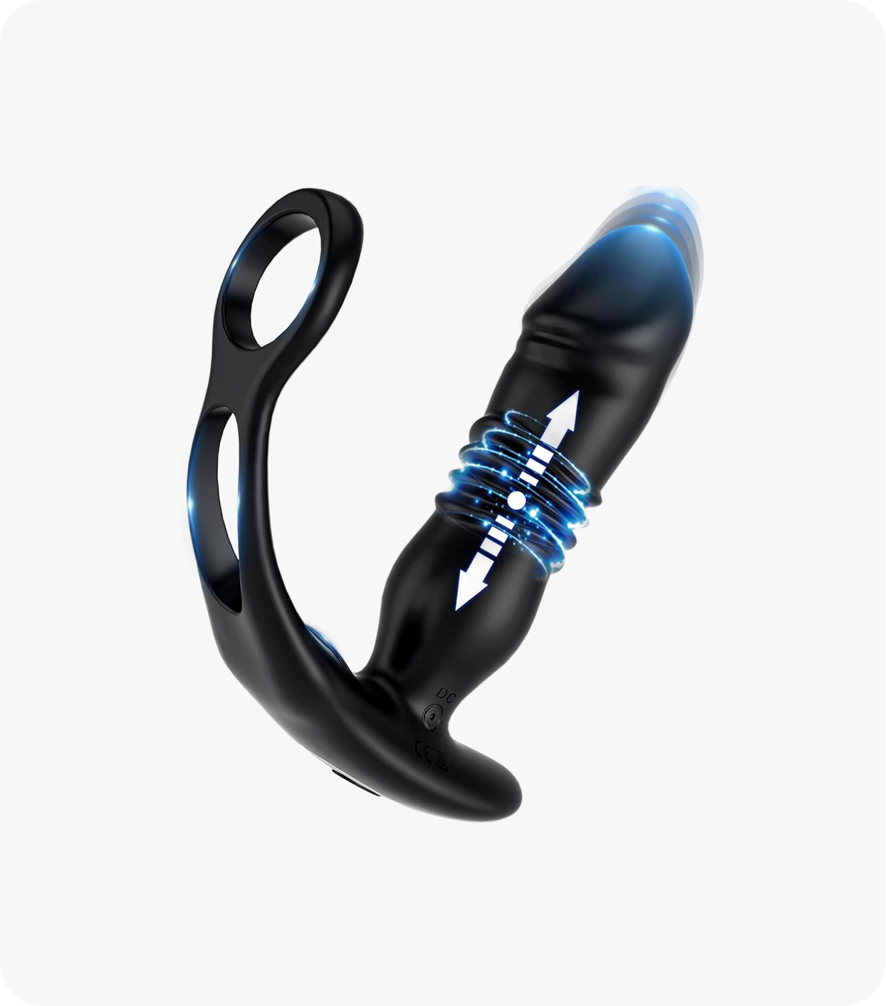Prostate Massager Anal Toys with Penis Ring
