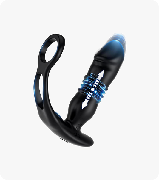 Prostate Massager Anal Toys with Penis Ring